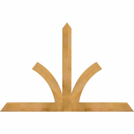 Ekena Millwork Richland Rough Sawn Timber Gable Bracket, Western Red Cedar, 60"W x 40"H x 2"D x 4"F, 16/12 Pitch GBW060X40X0204RIC00RWR